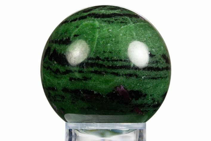 Polished Ruby Zoisite Sphere - Tanzania #315064
